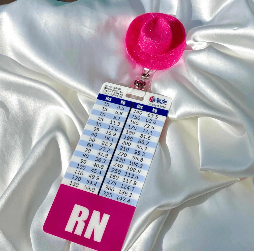 Glitter Pink Cowboy Hat Nurse Health Care Worker Badge Reel l Glitter Cowgirl Fun Badge Reel LPN l Glitter Badge Reel CNA Aesthetic Nursing Journals 