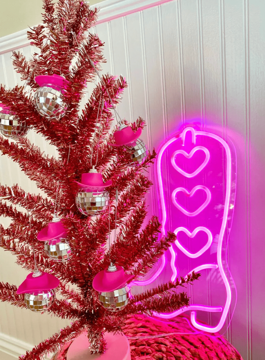 Pink Disco Cowgirl Christmas Ornament l Disco Cowboy Christmas Ornaments l Disco Christmas Decor l Pink Disco Cowgirl Ornament l Pink Decor Aesthetic Nursing Journals 