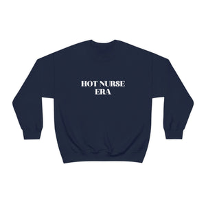 Hot Nurse Era Unisex Crewneck Sweatshirt Sweatshirt Printify S Navy 