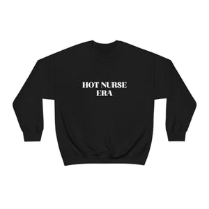 Hot Nurse Era Unisex Crewneck Sweatshirt Sweatshirt Printify S Black 