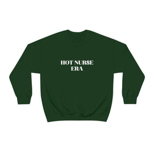Hot Nurse Era Unisex Crewneck Sweatshirt Sweatshirt Printify S Forest Green 