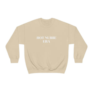 Hot Nurse Era Unisex Crewneck Sweatshirt Sweatshirt Printify S Sand 