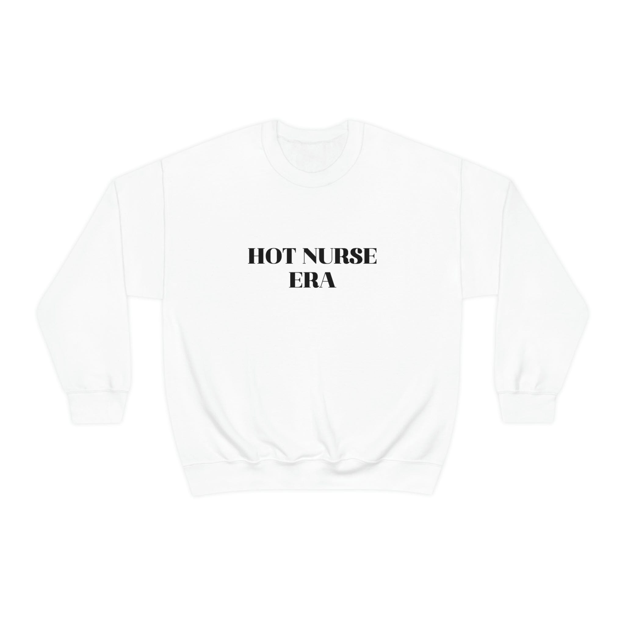 Hot Nurse Era Unisex Crewneck Sweatshirt Sweatshirt Printify S White 