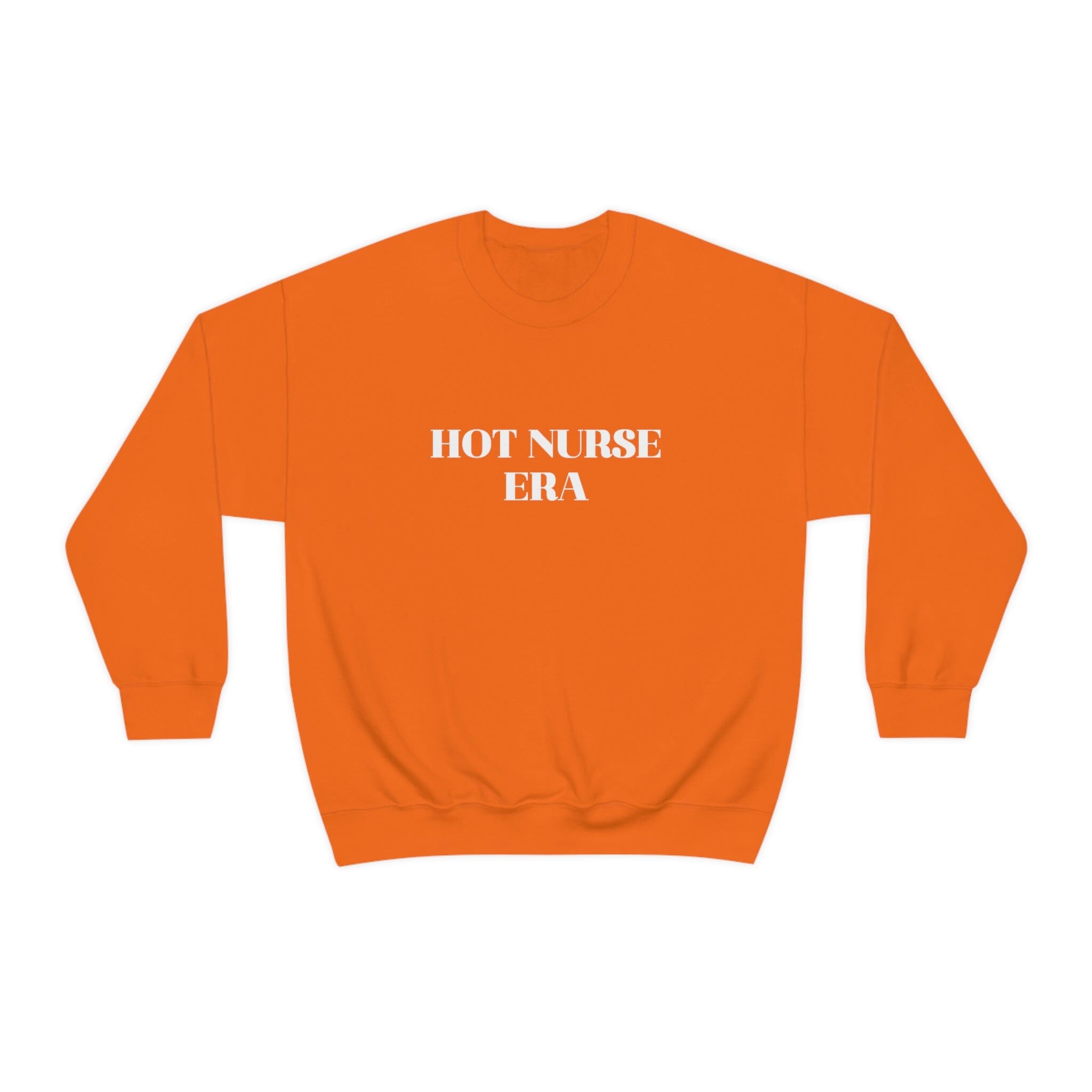 Hot Nurse Era Unisex Crewneck Sweatshirt Sweatshirt Printify S Orange 