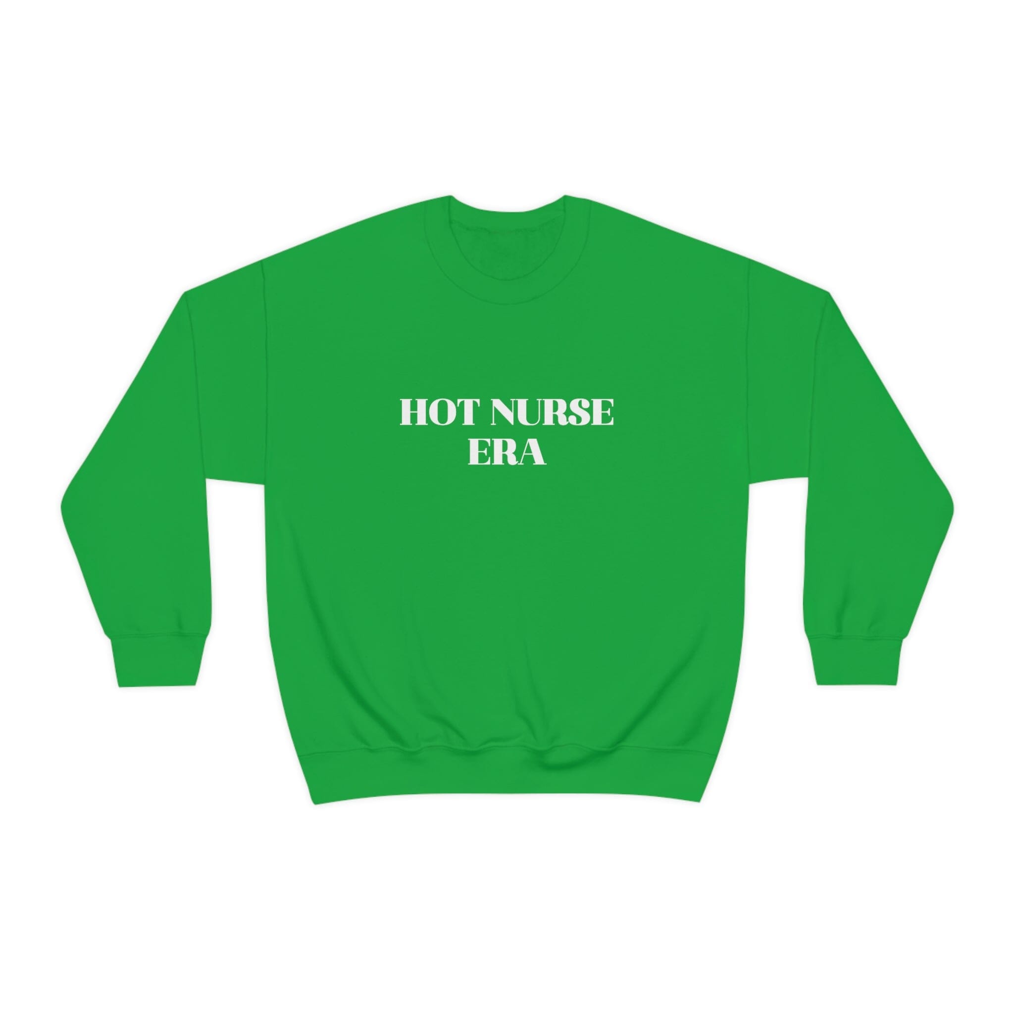 Hot Nurse Era Unisex Crewneck Sweatshirt Sweatshirt Printify S Irish Green 