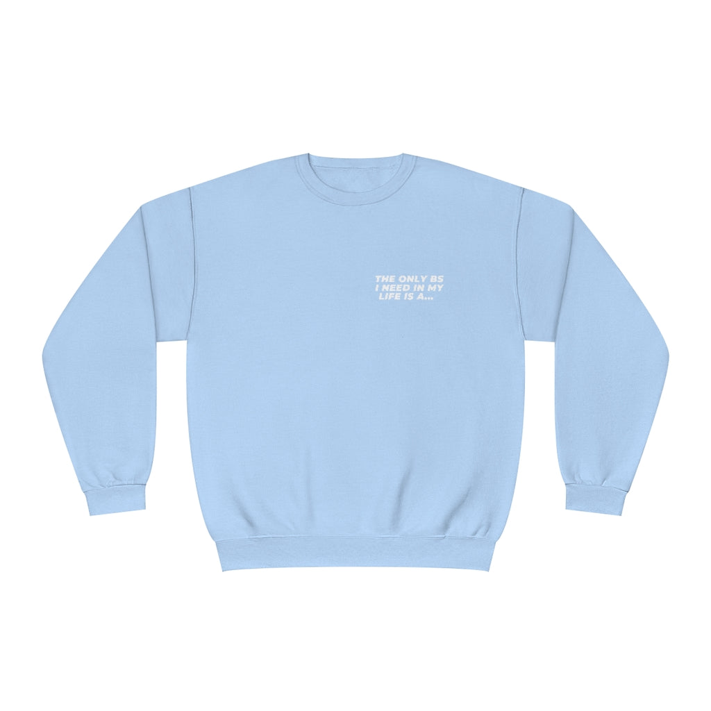 The Only BS I Need Nursing Student Crewneck Sweatshirt Sweatshirt Printify Light Blue L 