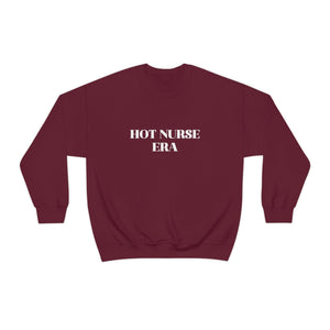 Hot Nurse Era Unisex Crewneck Sweatshirt Sweatshirt Printify S Maroon 