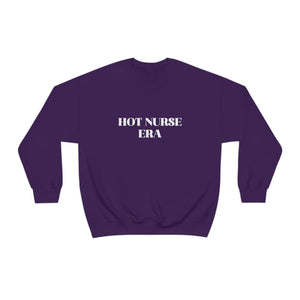 Hot Nurse Era Unisex Crewneck Sweatshirt Sweatshirt Printify S Purple 
